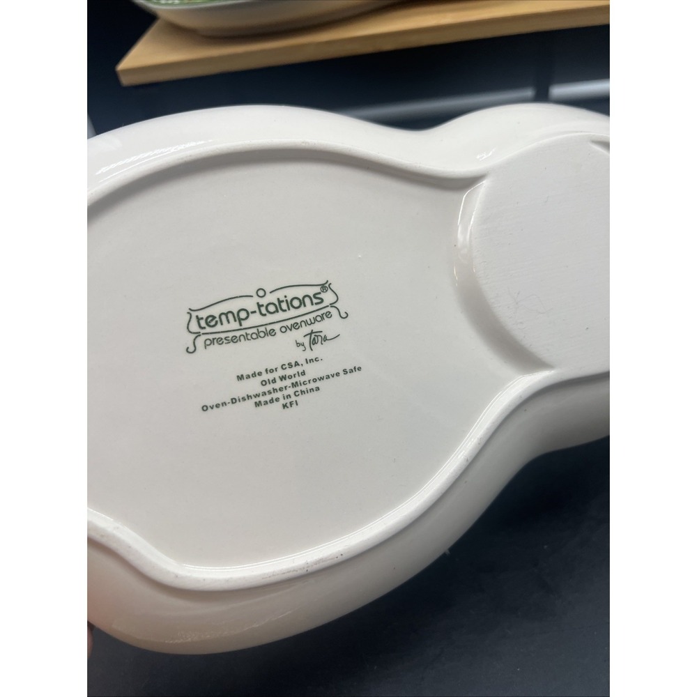 2 Sets of Temptations By Tara Old World Green Mug & Sandwich Snack Tray Plates - Picture 4 of 8